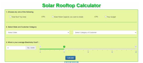 solar rooftop calculator 