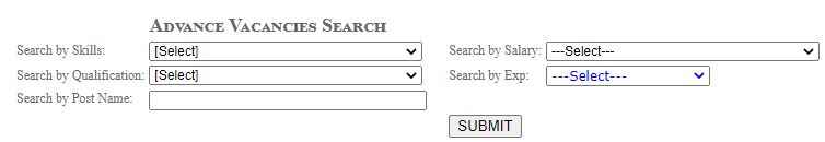 Advance Search Vacancies
