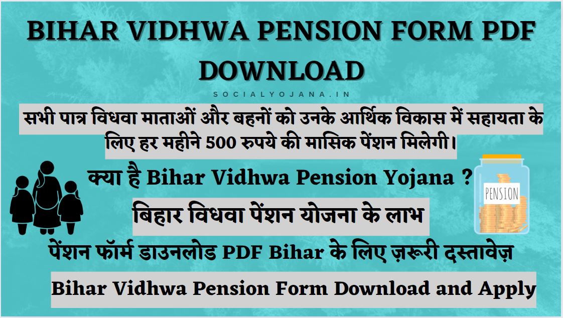 Bihar Vidhwa Pension Form PDF Download